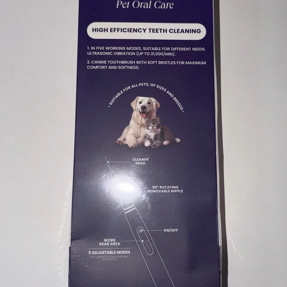 NEW My PetLab Dog Oral Care Kit Tooth Scaler Toothbrush Charging Cable Mirror